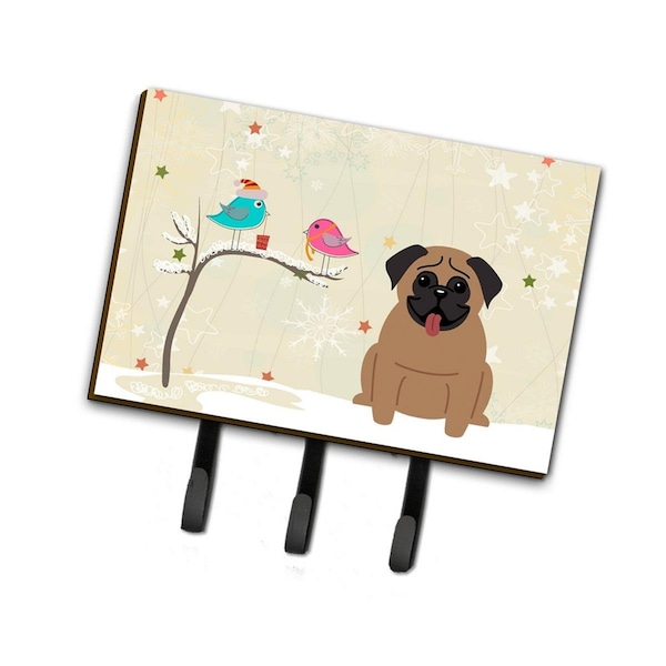 Micasa Christmas Presents Between Friends Pug Brown Leash or Key Holder MI229183 - main
